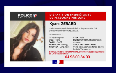 Disparition inquiétante à La Seyne-sur-Mer : un appel à témoins lancé pour retrouver Kyara, 14 ans