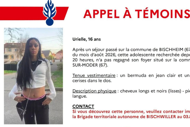 Bas-Rhin : une adolescente de 16 ans portée disparue, les gendarmes lancent un appel à témoins